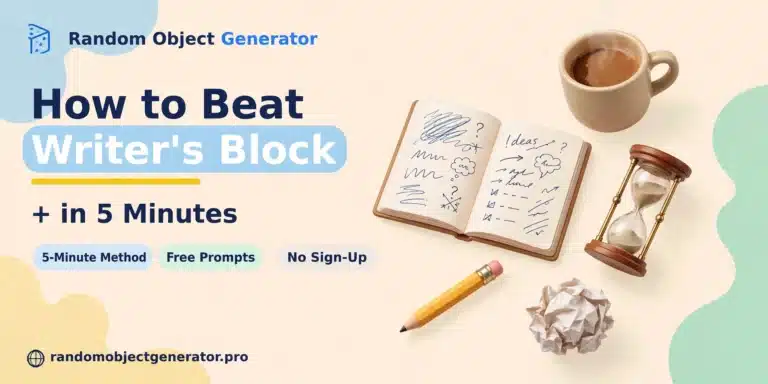 How to beat writer's block in 5 minutes with a random object writing prompt