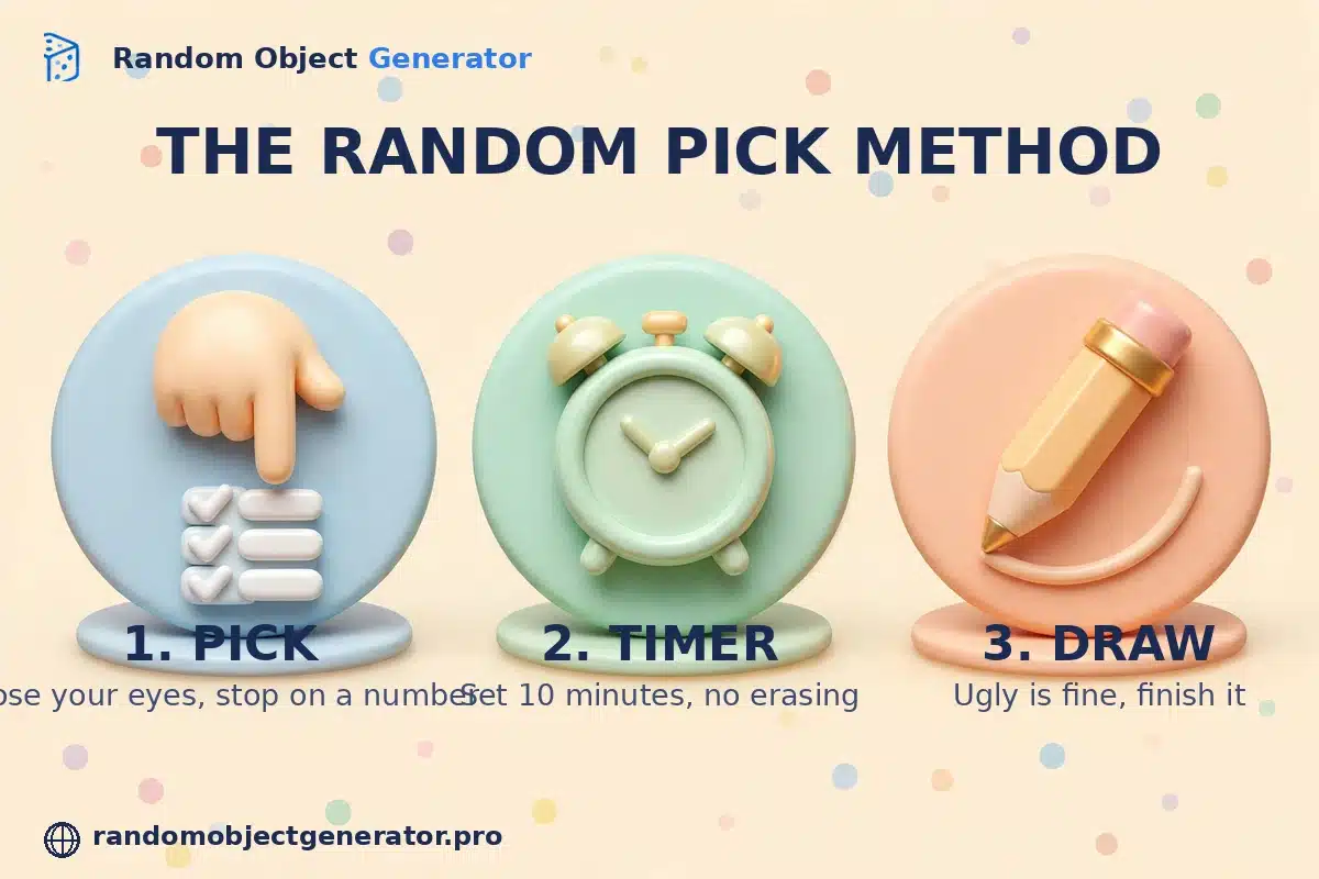 The random pick method: pick a number, set a timer, and draw